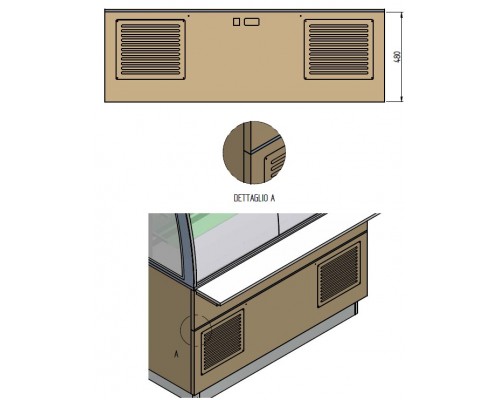 ПАНЕЛЬ ПЕРЕДНЯЯ НИЖНЯЯ ENOFRIGO METAL FRONTAL PANEL PRV.101-22 МЕТАЛЛИЧЕСКАЯ СПЕЦ.