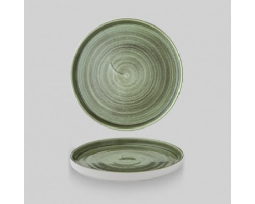 Тарелка мелкая d21см h2см с прямым бортом, Chefs Plate, Stonecast Patina Burnished Green PABGWP211