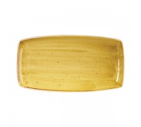 Блюдо сервировочное 35х18,5см, без борта, Stonecast, цвет Mustard Seed Yellow SMSSOP141