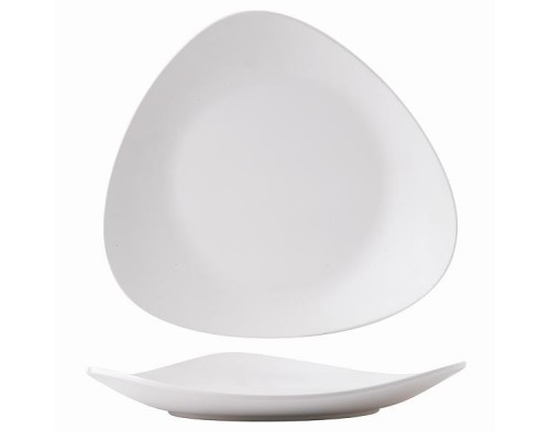 Тарелка треугольная мелкая 35х32,5см, меламин, Lotus Melamine, цвет White ZPLWLP41