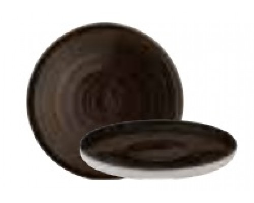 Тарелка мелкая d26см h2см с прямым бортом, Chefs Plate, Stonecast Patina, цвет Iron Black PAIBWP261