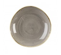 Салатник Волна 1,10л d25,3см, без борта, Stonecast, цвет Peppercorn Grey SPGSOGB11