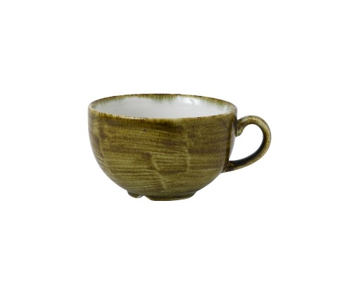 Чашка Cappuccino 340мл Stonecast Plume, цвет Olive PLGRCB281