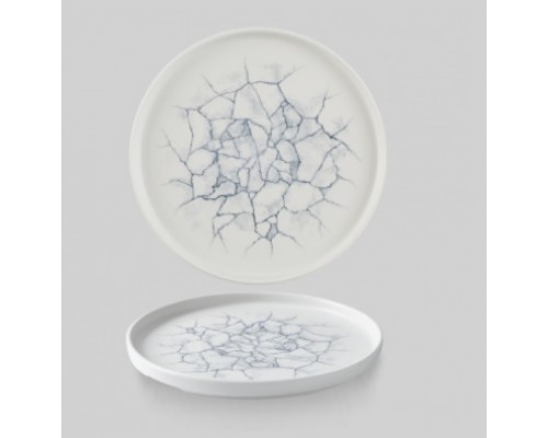 Тарелка мелкая 26см, h2см с прямым бортом, Chefs Plate, цвет Kintsugi Pearl Grey, KTPGWP261