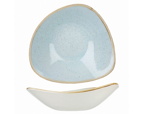 Салатник треугольный 0,60л d23,5см, без борта, Stonecast, цвет Duck Egg Blue SDESTRB91