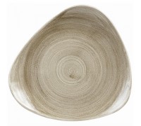 Тарелка мелкая треугольная 31,1см, без борта, Stonecast Patina, цвет Antique Taupe PAATTR121
