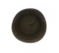 Тарелка мелкая Волна 18,6см, без борта, Stonecast Patina, цвет Iron Black PAIBOG71