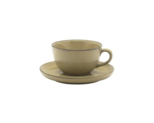 Пара чайная FLAT Shape OCRE (чашка 200мл и блюдце 14,5см) Oxford 141354