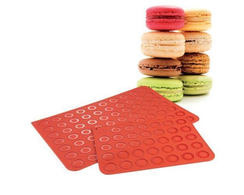 Коврик силиконовый Macarons 40х30см с выемками d40мм, 30 ячеек 30TM3001R