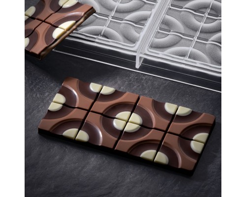 Форма д/шок. Chocolate Bar Target 154х77мм h8мм, 100гр, 3 ячейки, п/к PC5008FR