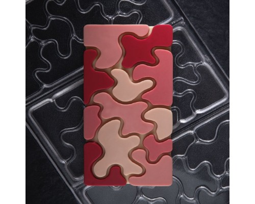 Форма д/шок. Chocolate Bar Camouflage 154х77мм h8мм, 100гр, 3 ячейки, п/к PC5011FR