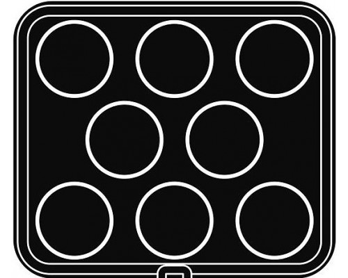 Форма 45 для выпечки тарталеток d90/87мм h20мм (для NewCookmaticSpec), 8 ячеек PIASTRA 45