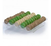 Подставка для Macarons 31,5х32,5см h6,5см, 5 полос, пластик, прозрачная AG05801
