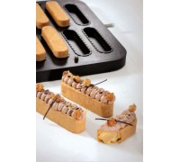 Форма для выпечки  Эклер закруглен 120x30x30 mm, 14 ячеек, для аппарата Cookmatic PIASTRACHOUX04