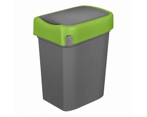 Бак для мусора SMART BIN 50л (430x330x630мм), с крышкой маятник (зеленый) 434258109