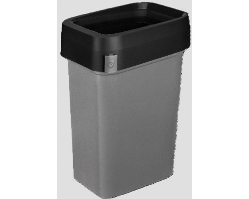 Бак для мусора SMART BIN PRO 50л (430x330x630мм), с крышкой маятник (черный) 435245813