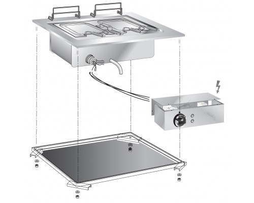 МАКАРОНОВАРКА ВСТРАИВАЕМАЯ 600 СЕРИИ APACH CHEF LINE SLDI6PCE6