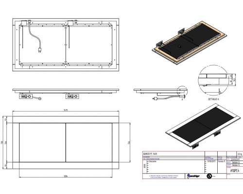 ПОВЕРХНОСТЬ ТЕПЛОВАЯ ENOFRIGO QUARZO PC 1400 ВСТР. ЦВЕТ 1379