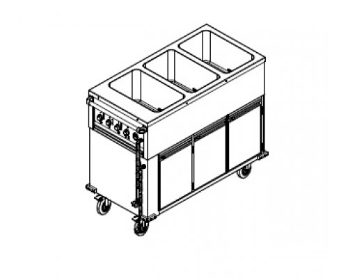 МАРМИТ ВОДЯНОЙ/МОБИЛ. KOGAST 30750 KMO-3 С ТЕПЛОВЫМ ШКАФОМ