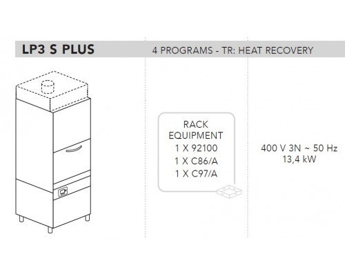 МАШИНА КОТЛОМОЕЧНАЯ DIHR LP3 STR PLUS ELETTRONICA+DDE