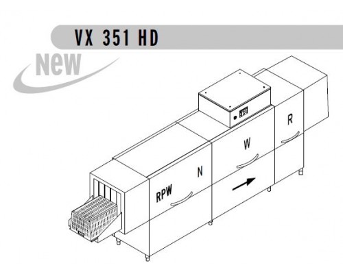 МАШИНА Д/МОЙКИ ЯЩИКОВ DIHR VX 351 DX+DDE+XP+DR99/2 ЧАСТИ