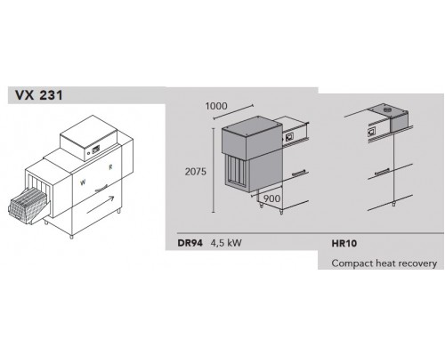 МАШИНА Д/МОЙКИ ЯЩИКОВ DIHR VX 231 DX+DR94+HR10+DDE