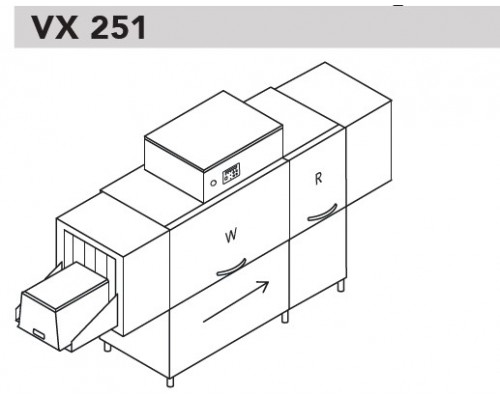 МАШИНА Д/МОЙКИ ЯЩИКОВ DIHR VX 251 DX+DDE+XP
