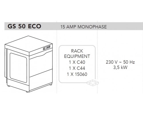 МАШИНА ПОСУДОМОЕЧНАЯ DIHR GS 50 ECO+DDE+PS