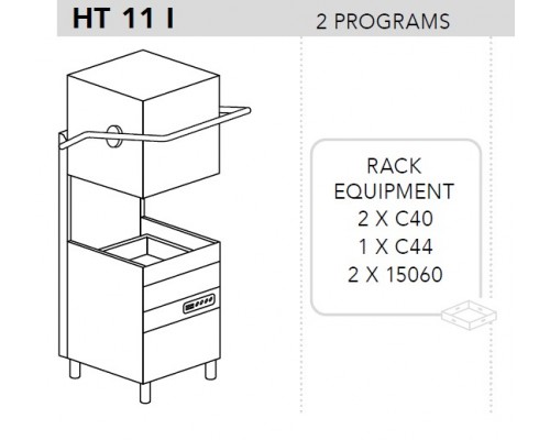 МАШИНА ПОСУДОМОЕЧНАЯ DIHR HT 11 I + DDE + PS +СПЕЦ. НОЖКИ МОРСКАЯ ВЕРСИЯ 220В/60ГЦ/3Ф БЕЗ НЕЙТР.