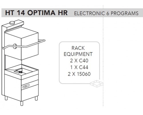 МАШИНА ПОСУДОМОЕЧНАЯ DIHR HT 14 OPTIMA HR DA