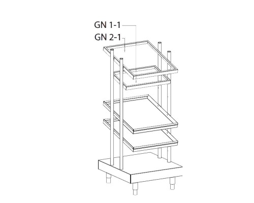 ДИСПЕНСЕР ДЛЯ КОНТЕЙНЕРОВ И СТАКАНОВ APACH CHEF LINE LDCG76