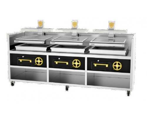 ГРИЛЬ ОТКРЫТЫЙ JOSPER BASQUE PVJ-76-3-3-MB