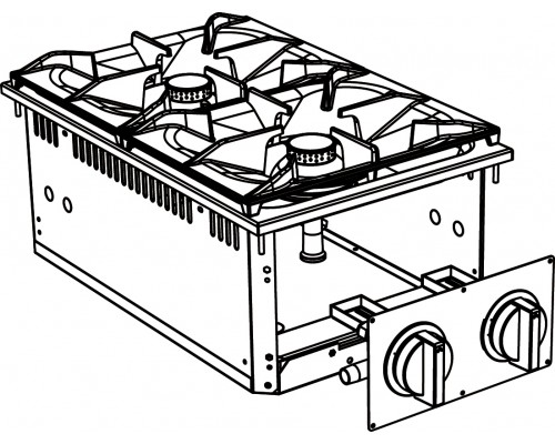 ПЛИТА ГАЗОВАЯ 2 КОНФОРОЧН. ВСТРАИВАЕМАЯ 700 СЕРИИ APACH CHEF LINE SLDI7RG4