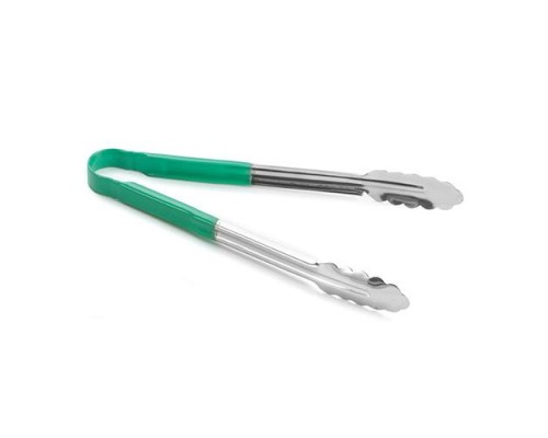 Щипцы универсальные 24 см, нерж.сталь, ручка с виниловым покрытием (цвет зеленый) 3774GEU