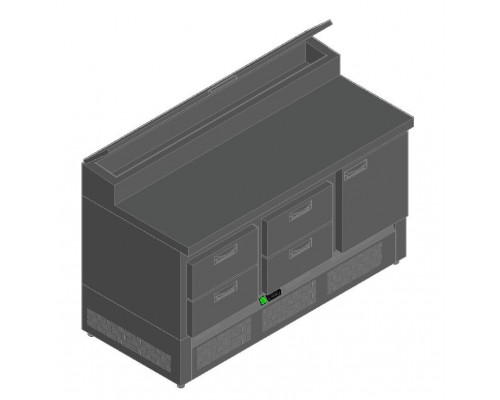 СТОЛ ДЛЯ ПИЦЦЫ HICOLD PZE2-221/GN (1/6H)