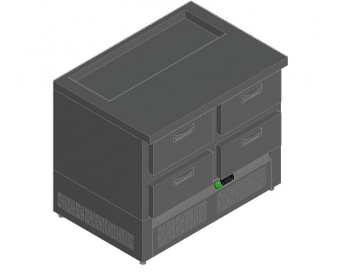 СТОЛ ДЛЯ САЛАТОВ HICOLD SLE1-22GN (1/3) О БЕЗ КРЫШКИ