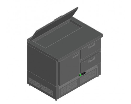 СТОЛ ДЛЯ САЛАТОВ HICOLD SLE1-12GN С КРЫШК.