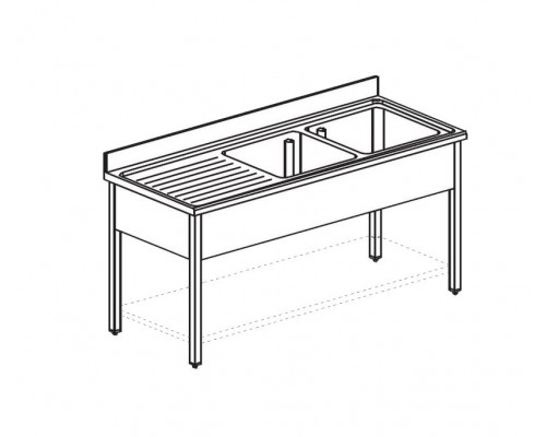 ВАННА МОЕЧНАЯ APACH CHEF LINE L2S147-45LW