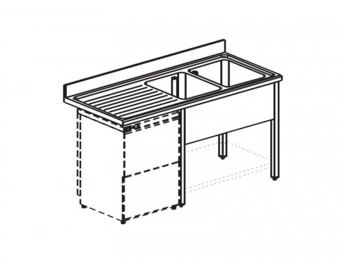 ВАННА МОЕЧНАЯ APACH CHEF LINE L2S187-55LWSHD