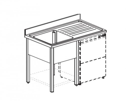 ВАННА МОЕЧНАЯ APACH CHEF LINE L2S156-44RWD