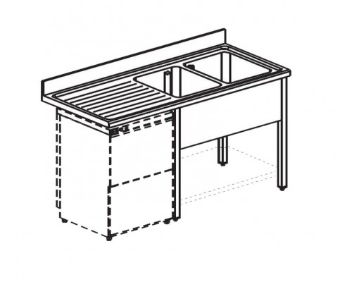 ВАННА МОЕЧНАЯ APACH CHEF LINE L2S186-54LWSHD