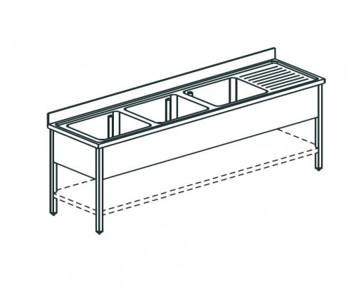 ВАННА МОЕЧНАЯ APACH CHEF LINE L3S227-65RWSH